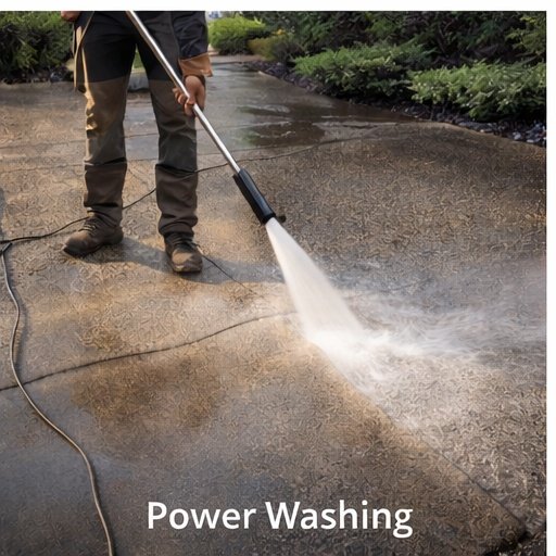 Power washing example