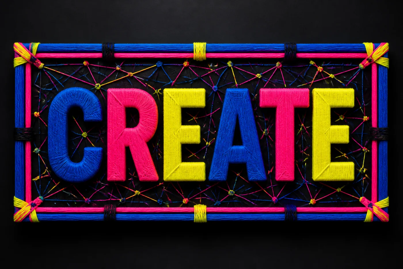 CREATE dimensional yarn creator display commission concept