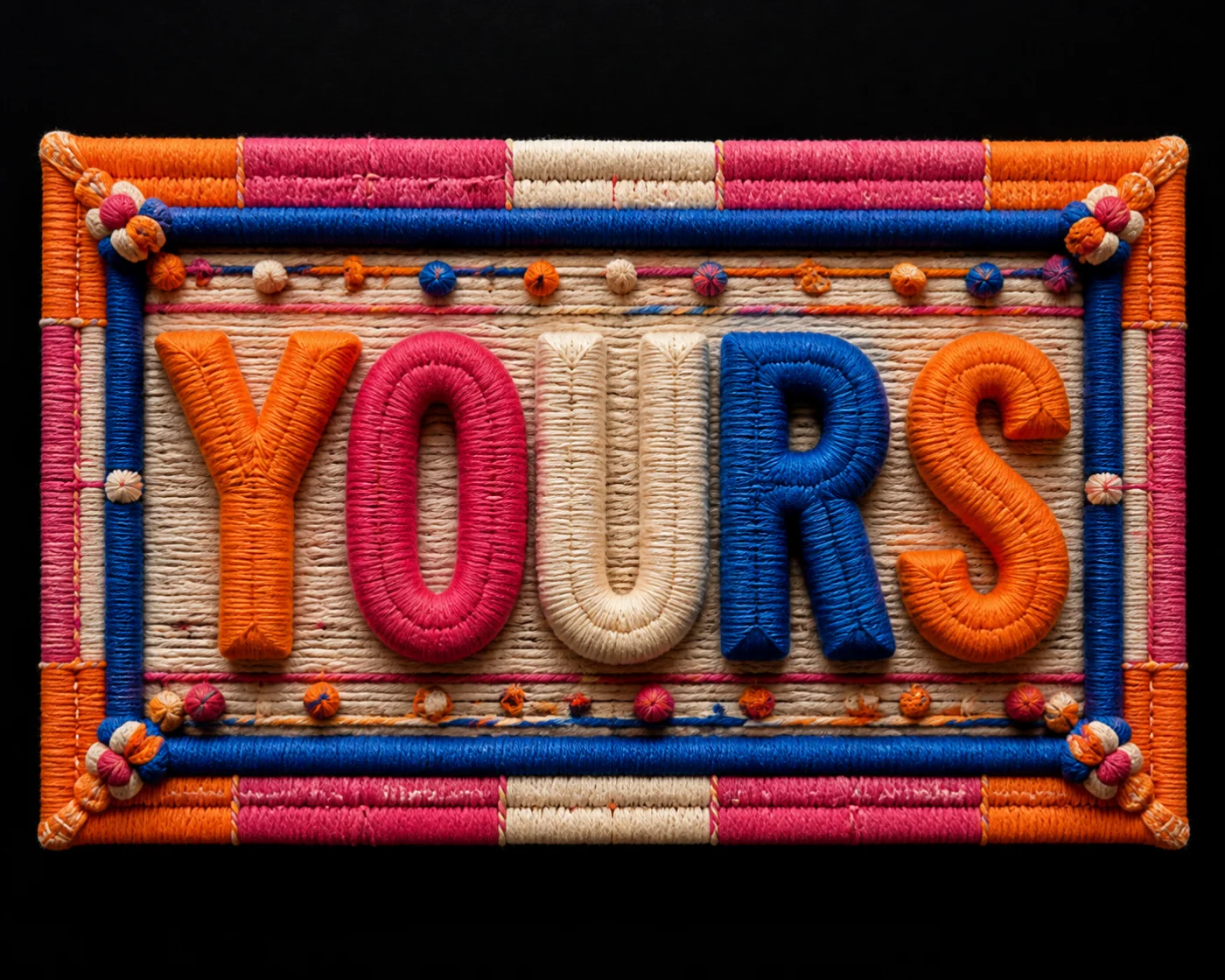 YOURS dimensional completely custom yarn artwork commission concept